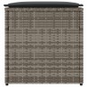 Boîte à coussins avec stockage Gris 50 x 50 x 50 cm polyrotin 556757556757
