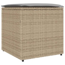 Boîte à coussins avec stockage Beige 50 x 50 x 50 cm polyrotin 556760556760