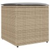 Boîte à coussins avec stockage Beige 50 x 50 x 50 cm polyrotin 556760556760