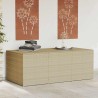 Boîte de rangement de jardin mélange beige 984L résine tressée 556763556763