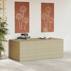 Boîte de rangement de jardin mélange beige 984L résine tressée 556763556763