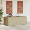 Boîte de rangement de jardin mélange beige 984L résine tressée 556763556763