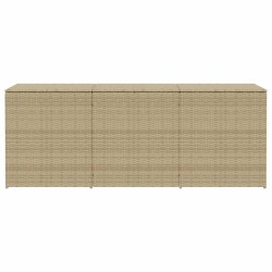 Boîte de rangement de jardin mélange beige 984L résine tressée 556763556763