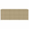 Boîte de rangement de jardin mélange beige 984L résine tressée 556763556763
