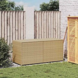 Boîte de rangement de jardin mélange beige 283L résine tressée 556764556764
