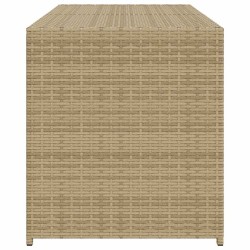 Boîte de rangement de jardin mélange beige 283L résine tressée 556764556764