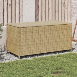 Boîte de rangement de jardin mélange beige 190L résine tressée 556765556765