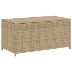 Boîte de rangement de jardin mélange beige 190L résine tressée 556765556765