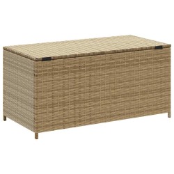 Boîte de rangement de jardin mélange beige 190L résine tressée 556765556765