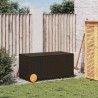 Boîte de rangement de jardin et roues marron 190L poly rotin 556767556767