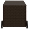 Boîte de rangement de jardin et roues marron 190L poly rotin 556767556767