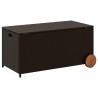Boîte de rangement de jardin et roues marron 190L poly rotin 556767556767