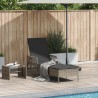 Transat Gris et Gris foncé 200 x 55 x 92 cm polyrotin 556768556768