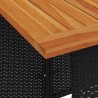 Ensemble à manger de jardin coussins 5pcs noir résine tressée 556769556769