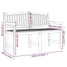Banc de jardin 149,5x60x90 cm bois de teck solide 556771556771