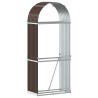 Porte-bûches marron 80x45x190 cm acier galvanisé 556773556773