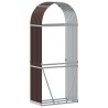 Porte-bûches marron 80x45x190 cm acier galvanisé 556773556773