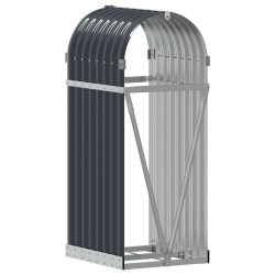 Porte-bûches Anthracite 40x45x100 cm Acier galvanisé 556775556775