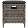 Ensemble à manger de jardin 5 pcs coussins gris résine tressée 556777556777