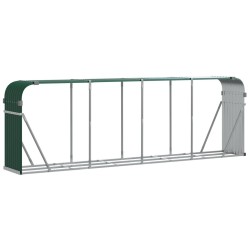 Porte-bûches Vert 300x45x100 cm Acier galvanisé 556781556781