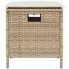 Ensemble à manger de jardin avec coussins 5pcs Beige poly rotin 556786556786