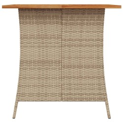 Ensemble à manger de jardin avec coussins 5pcs Beige poly rotin 556786556786
