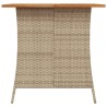 Ensemble à manger de jardin avec coussins 5pcs Beige poly rotin 556786556786