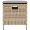 Ensemble à manger de jardin avec coussins 5pcs Beige poly rotin 556787556787