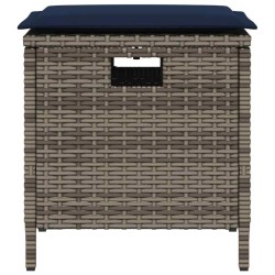 Ensemble à manger de jardin 5 pcs coussins gris résine tressée 556788556788