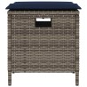 Ensemble à manger de jardin 5 pcs coussins gris résine tressée 556788556788