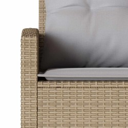 Canapés en forme de L avec coussins beige résine tressée 556790556790