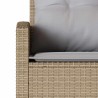 Canapés en forme de L avec coussins beige résine tressée 556790556790