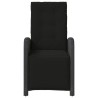 Chaise inclinable de jardin et repose-pied noir résine tressée 556792556792