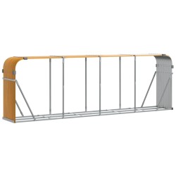 Porte-bûches aspect bois 300x45x100 cm acier galvanisé 556794556794