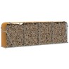 Porte-bûches aspect bois 300x45x100 cm acier galvanisé 556794556794