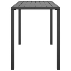 Table à manger de jardin anthracite 110x54x70 cm acier 556795556795