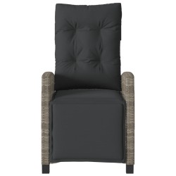 Ensemble de bistro 3 pcs avec coussins gris résine tressée 556798556798