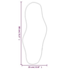 Miroir mural Argenté 80x35 cm 556802556802