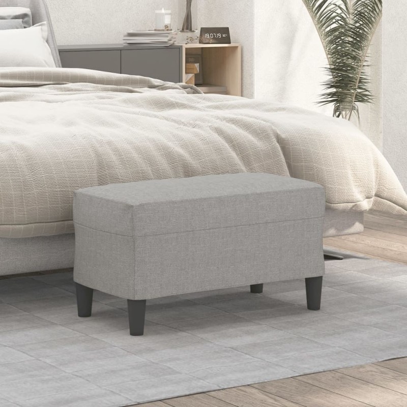 Banc Gris clair 70x35x41 cm Tissu 556811556811