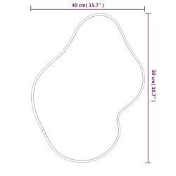 Miroir mural Noir 50x40 cm 556814556814