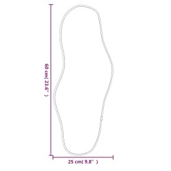 Miroir mural Noir 60x25 cm 556815556815