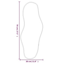 Miroir mural Noir 70x30 cm 556816556816