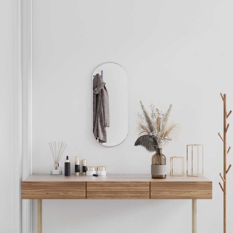 Miroir mural Argenté 70x30 cm Ovale 556831556831