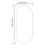 Miroir mural Argenté 70x30 cm Ovale 556831556831