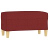 Banc Rouge bordeaux 70x35x41 cm Tissu 556848556848