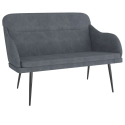 Banc Gris foncé 110x76x80 cm Velours 556859556859