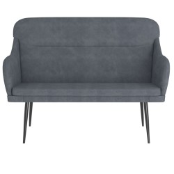 Banc Gris foncé 110x76x80 cm Velours 556859556859