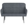 Banc Gris foncé 110x76x80 cm Velours 556859556859