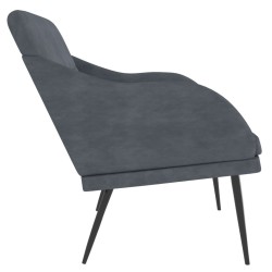 Banc Gris foncé 110x76x80 cm Velours 556859556859
