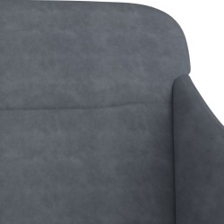 Banc Gris foncé 110x76x80 cm Velours 556859556859